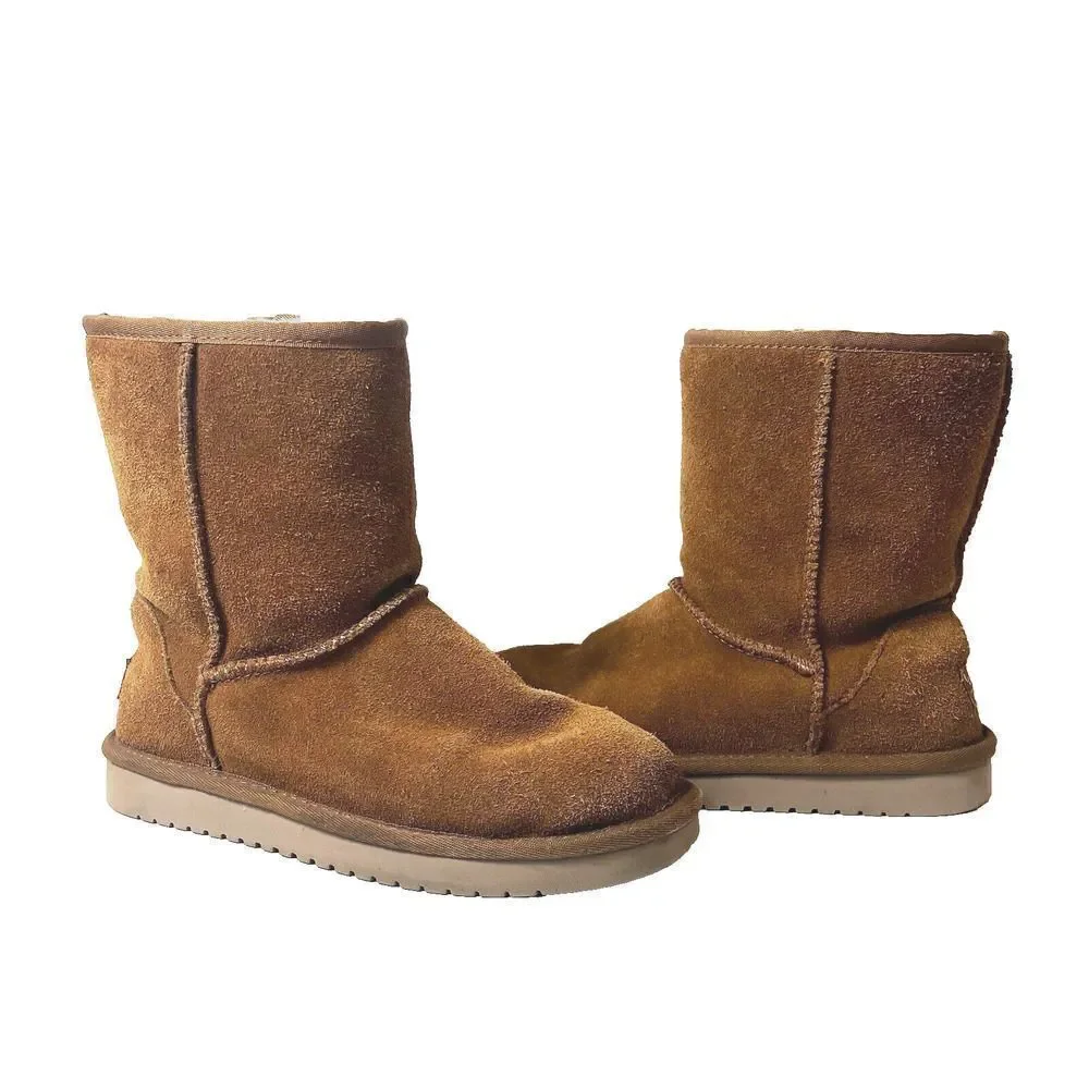 Koolaburra By Ugg 1017090 Chestnut Winter Boots Women Sz 6 Sherpa Lining Pull On